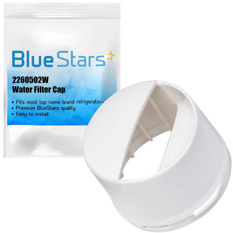 BlueStars WP2260518W 2260502W Refrigerator Water Filter Cap Replacement - Compatible with Whirlpool & Kenmore Refrigerators - Replaces 2260518W WP2260518WVP PS11739972 - Image 1